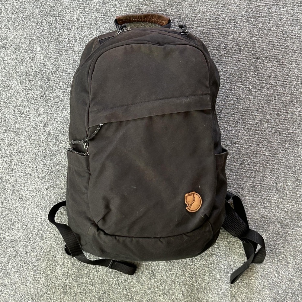 Fjallraven Backpack Black G-1000 Laptop Compartment Travel Daypack Mens